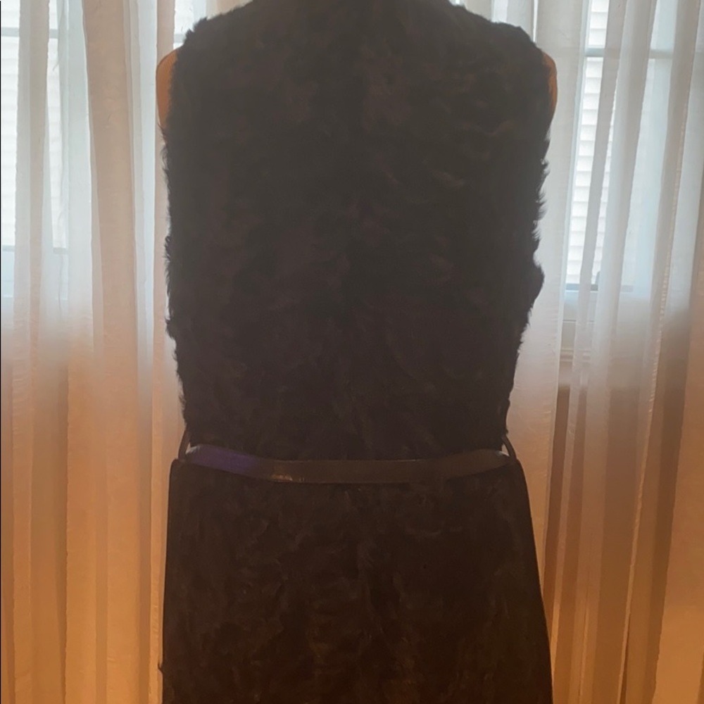 Saks Fifth Avenue genuine lamb fur long vest - Picture 7 of 9